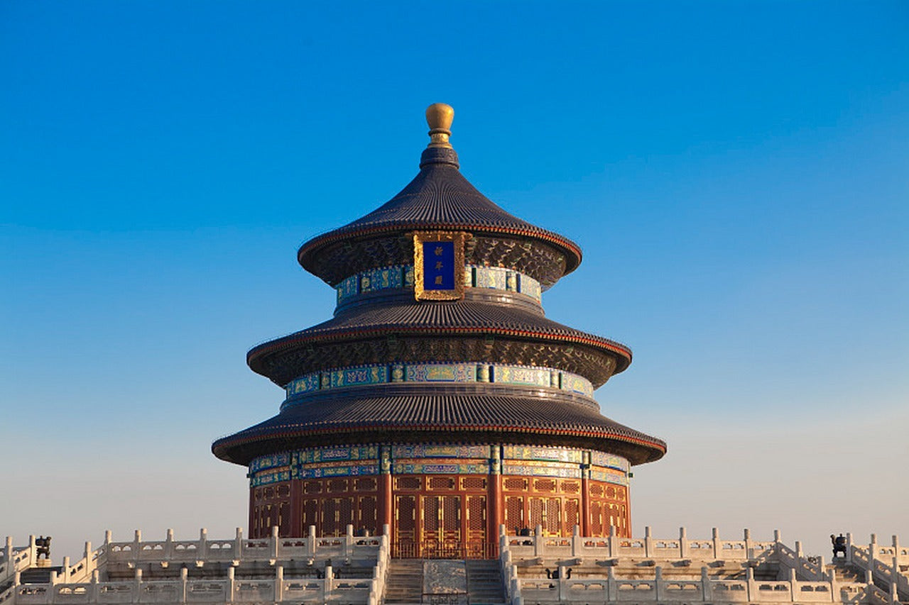 Temple of Heaven in Beijing, China - Explore iconic landmarks on a 30-day panoramic tour covering 17 cities and 5,000 years of civilization.